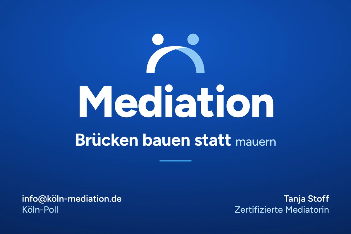 Mediation, Brücken bauen statt mauern, info@köln-mediation.de, Tanja Stoff, zertifizierte Mediatorin